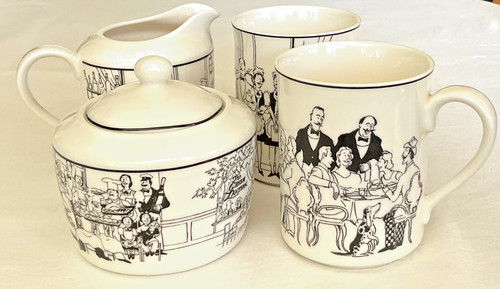 Restaurant set mugs w - 2, w/